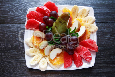 Fruit Salad On Plate