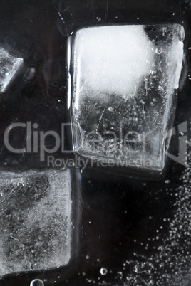 Ice Cubes On Dark