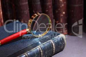 Magnifying Glass On Book