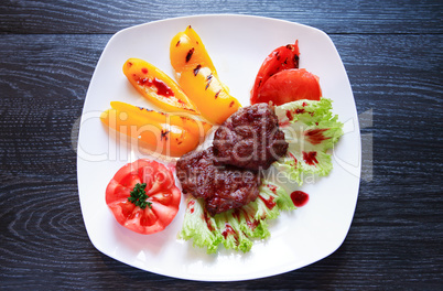 Grilled Meat And Vegetables