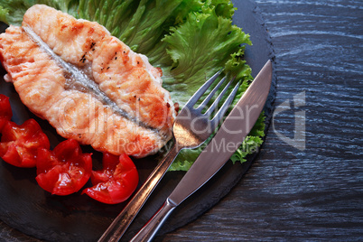 Grilled Fish And Vegetables