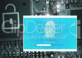 Identity Verify security fingerprint App Interface