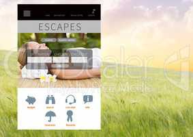 Escape holiday break App Interface