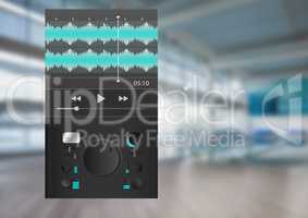 Sound Music player and Audio production engineering equalizer App Interface