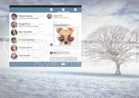 Social Media Messenger App Interface