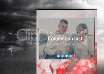 Connection lost storm for Social Video Chat App Interface