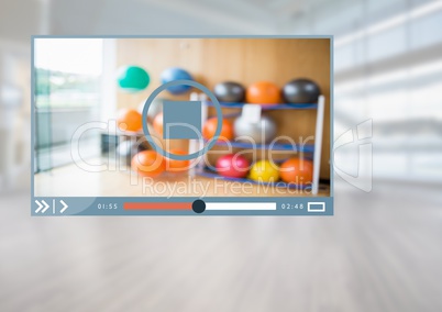 Fitness Exercise Video Player App Interface
