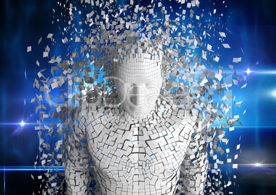 Digital composite image of 3d person