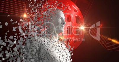 Digital composite image of scattered human