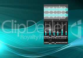 Sound Music and Audio production engineering equalizer App Interface