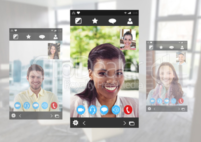 Social Video Chat App Interface