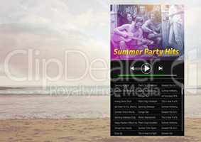 Music player Summer hits App Interface
