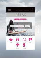 Booking Relax holiday break App Interface