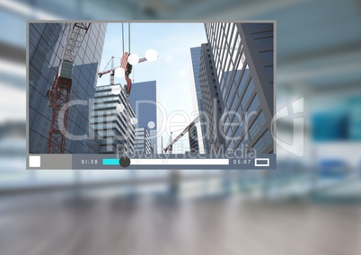 City Video Player Architecture App Interface