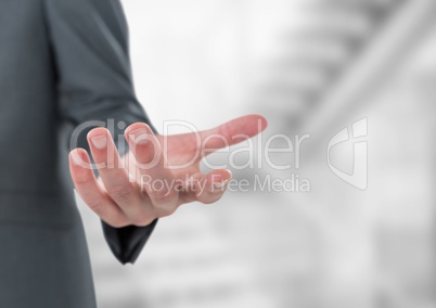 Cropped image of businessman gesturing