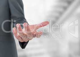 Cropped image of businessman gesturing