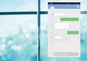 Messenging Social media App Interface by window
