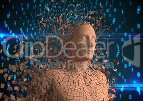 Digital composite image of 3d human