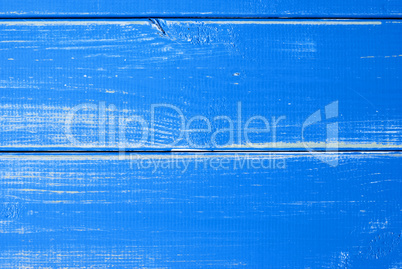 Blue Wooden Slats Background With Copy Space