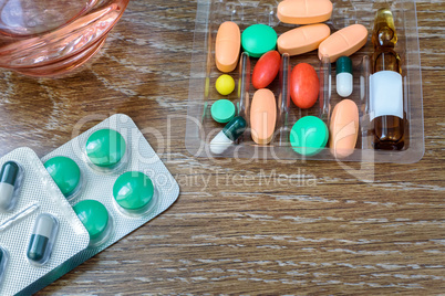 Drugs to treat in the form of tablets and ampoules.