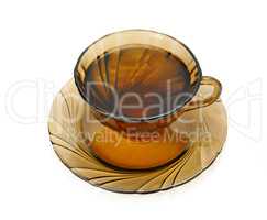cup with tea isolated on white background