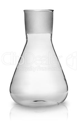 Old laboratory flask without ground glass stopper