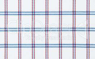Close up checked fabric pattern