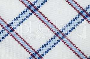 Checked cloth texture close up