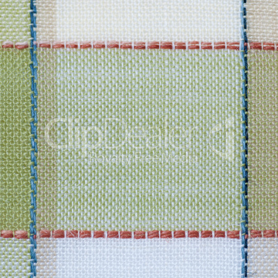 Checked fabric background close up