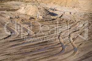 baustelle voller Sand