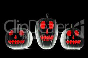 Halloween pumpkins, 3d illustration
