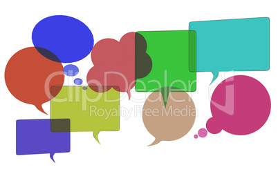 Speech bubbles, 3d illustration