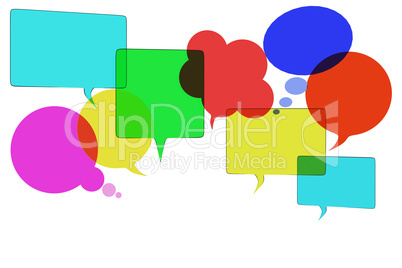 Speech bubbles, 3d illustration