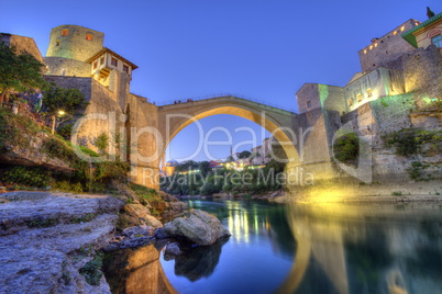 Stari Most, old bridge, Mostar, Bosnia and Herzegovina