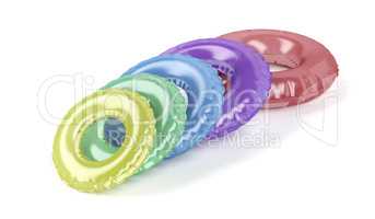 Colorful swim rings