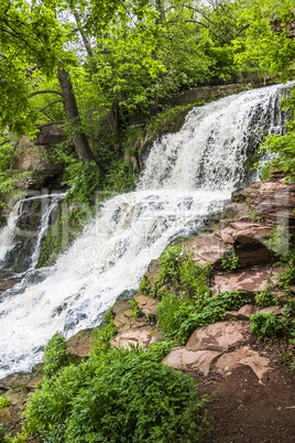 big waterfall in forest