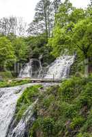 big waterfall in forest