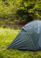 green tourist tent