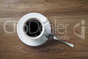 Coffee cup and spoon