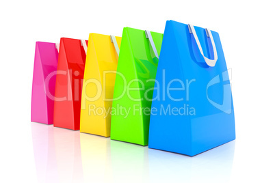 3d render - colorful shopping bags