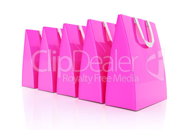 3d render - pink shopping bags