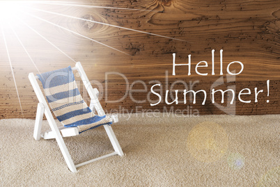 Sunny Greeting Card And Text Hello Summer
