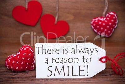 Read Hearts, Label, Quote Always A Reason To Smile