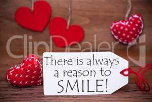 Read Hearts, Label, Quote Always A Reason To Smile