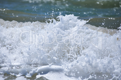 Foam from wave splash