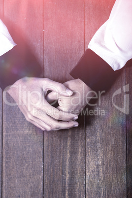 Praying hands of woman