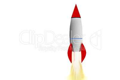 Rocket in the climb, 3d illustration