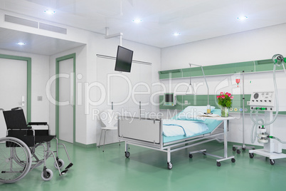 3d render - empty hospital room