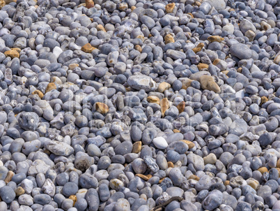Smooth pebbles of different colors and sizes