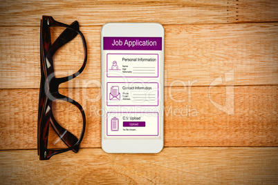 Composite image of informations for job application